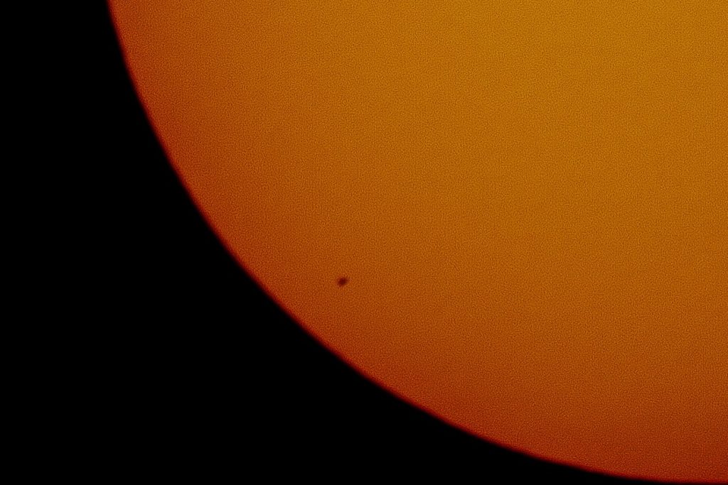 picture of Mercury in front of the sun