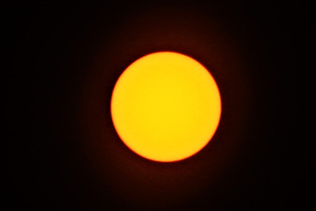 image of the Sun taken with a telescope