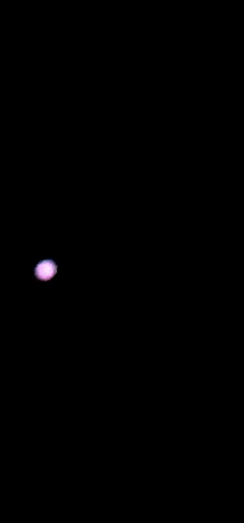 Image of Uranus with Nikon P900 Fixed Tripod Focal Length 1,114.4 mm (crop) | Aperture 6.5 ISO 400 and Exposure Time 1/6 "| Edited in Lightroom, Photoshop Express